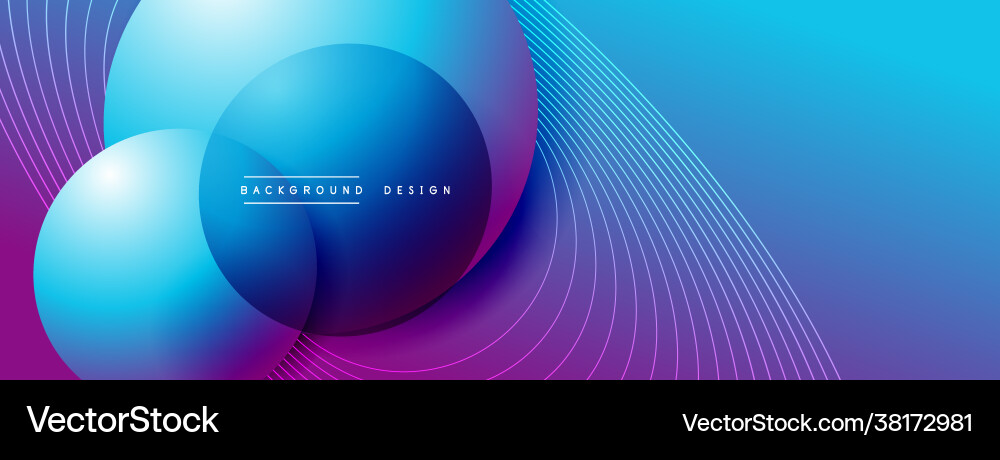 Gradient circles with shadows techno Gradient circles with shadows techno vector image