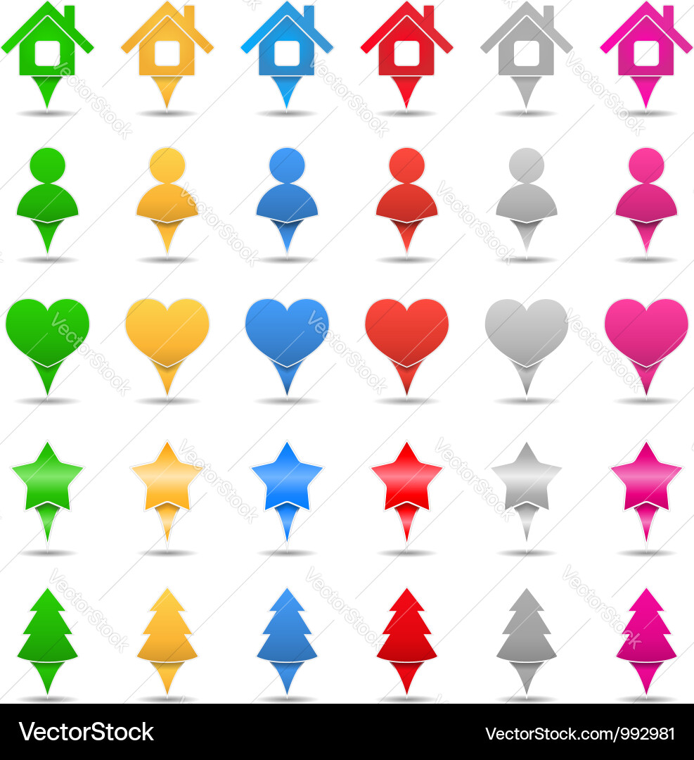 Modern Map Icons vector image