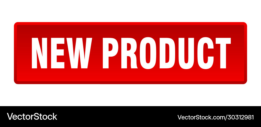New product button square red push vector image