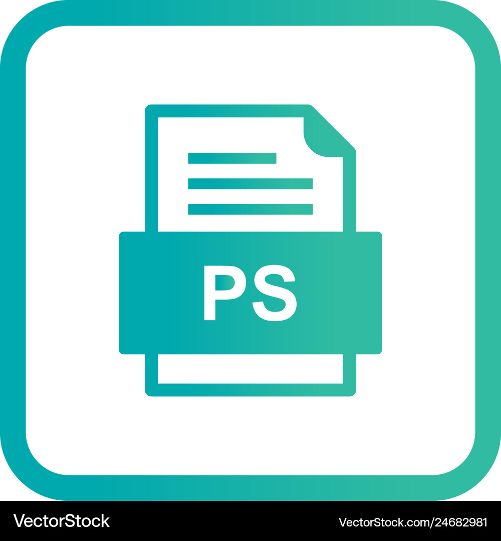 Ps file document icon vector image