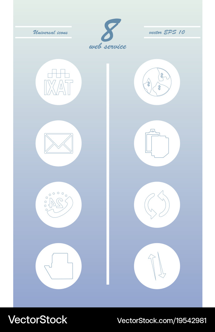Service line icons set Vector Image