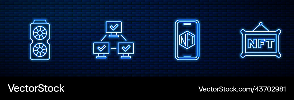 Set line mobile with art store app video graphic Set line mobile with art store app video graphic vector image