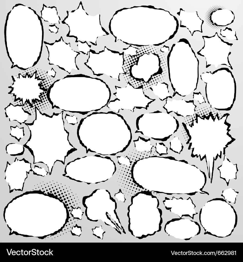 Speech and thought bubbles vector image