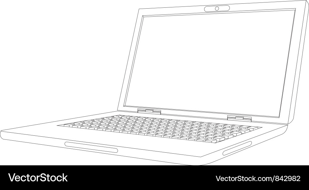 Abstrakte Curve Laptop Vektorbild
