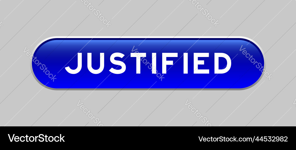 Blue color capsule shape button with word Blue color capsule shape button with word vector image