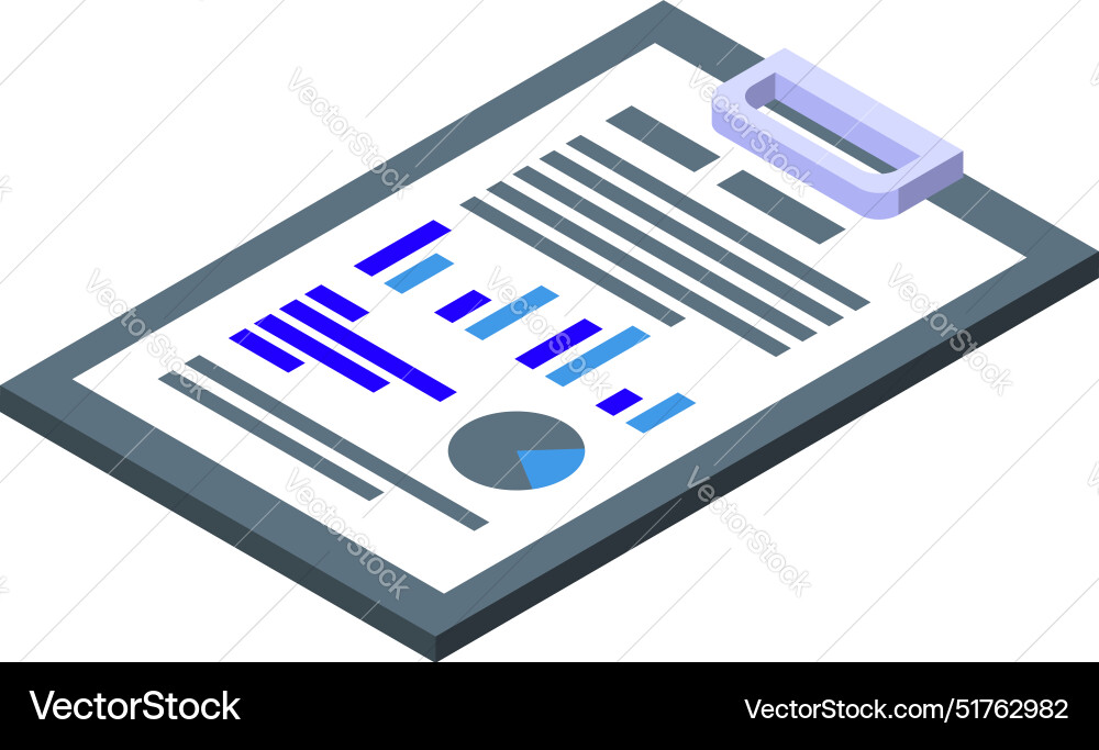Clipboard with data analysis business analytics Clipboard with data analysis business analytics vector image