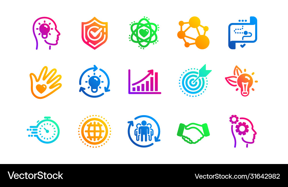 Core values icons integrity target purpose Core values icons integrity target purpose vector image