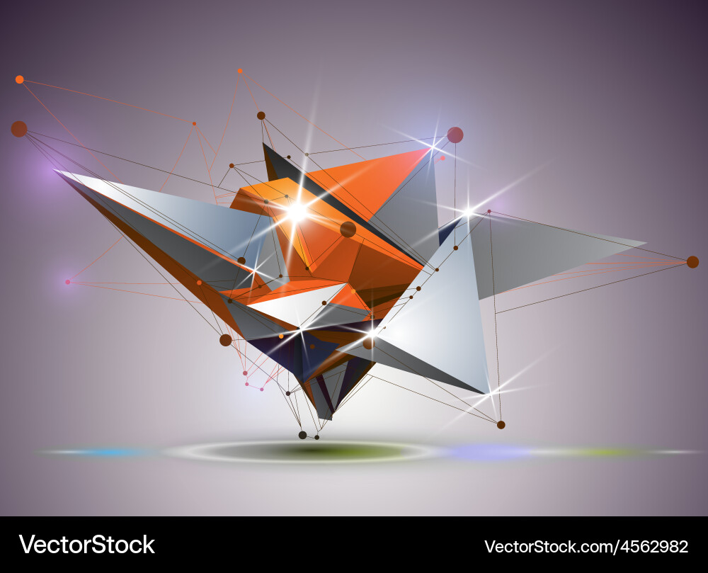 Cybernetic dimensional apex technology object vector image