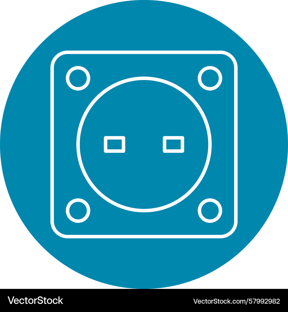 Electrical Socket Multi Circle Vector Image