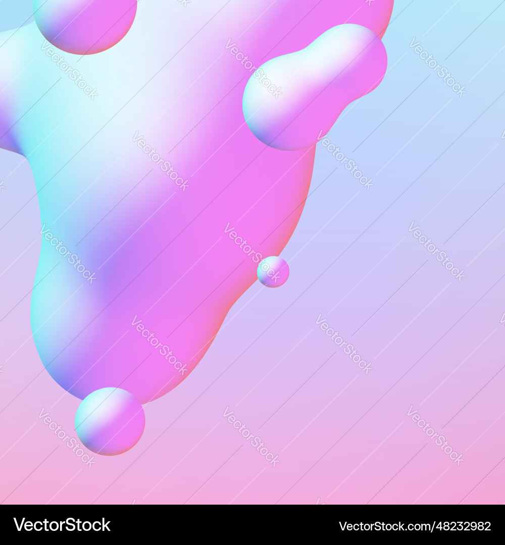 Fluid design liquid blobs with vibrant intense Vector Image