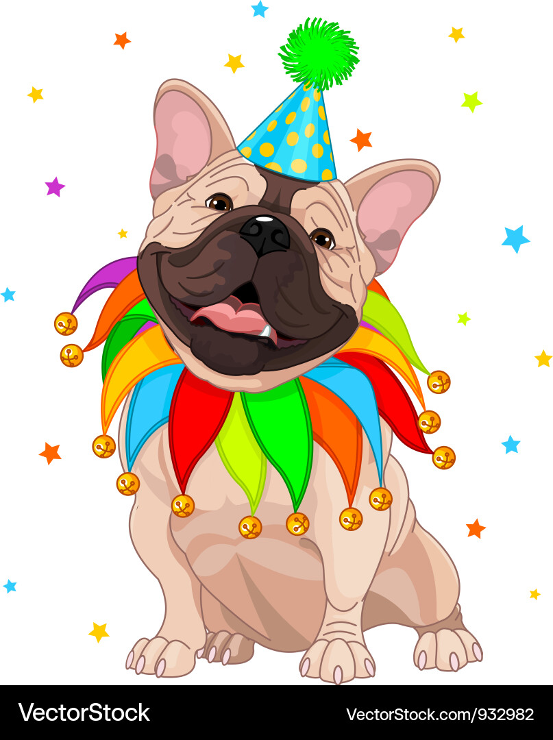 French bulldog birthday vector image