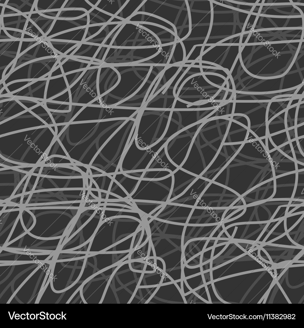 Linear abstract seamless pattern hand drawn Vector Image