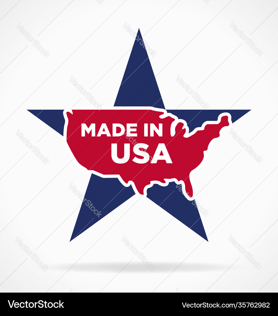 Made in america symbol logo label Vector Image