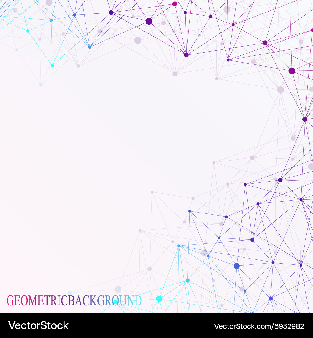 Molecule and communication with connected dots Vector Image