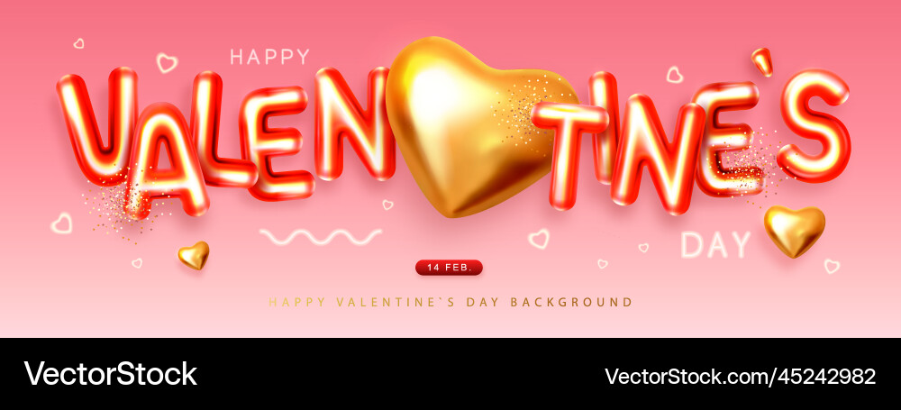 Valentinstag Poster mit 3d Buchstaben und Herz Valentinstag Poster mit 3d Buchstaben und Herz vektorbild
