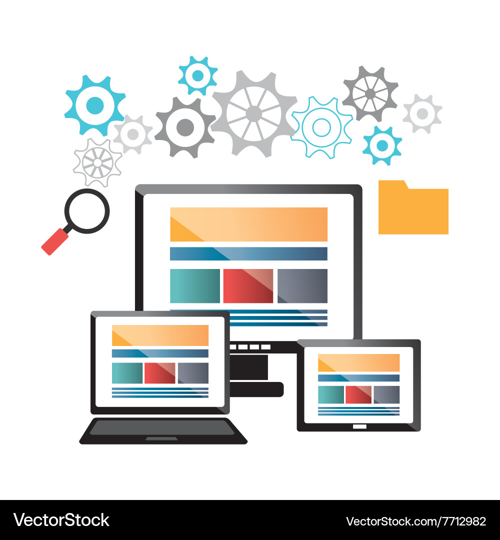 Web development design vector image