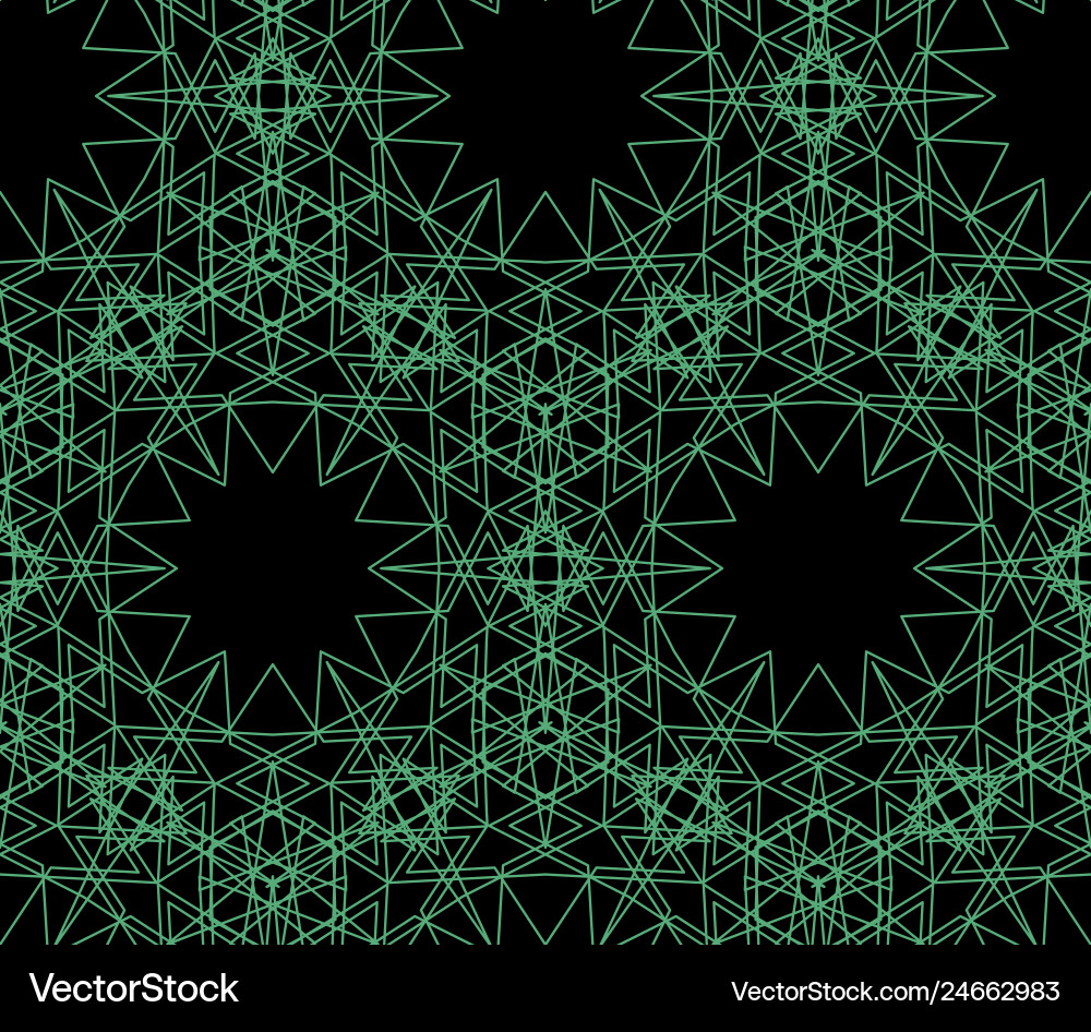 Abstract arabic seamless pattern with star array vector image