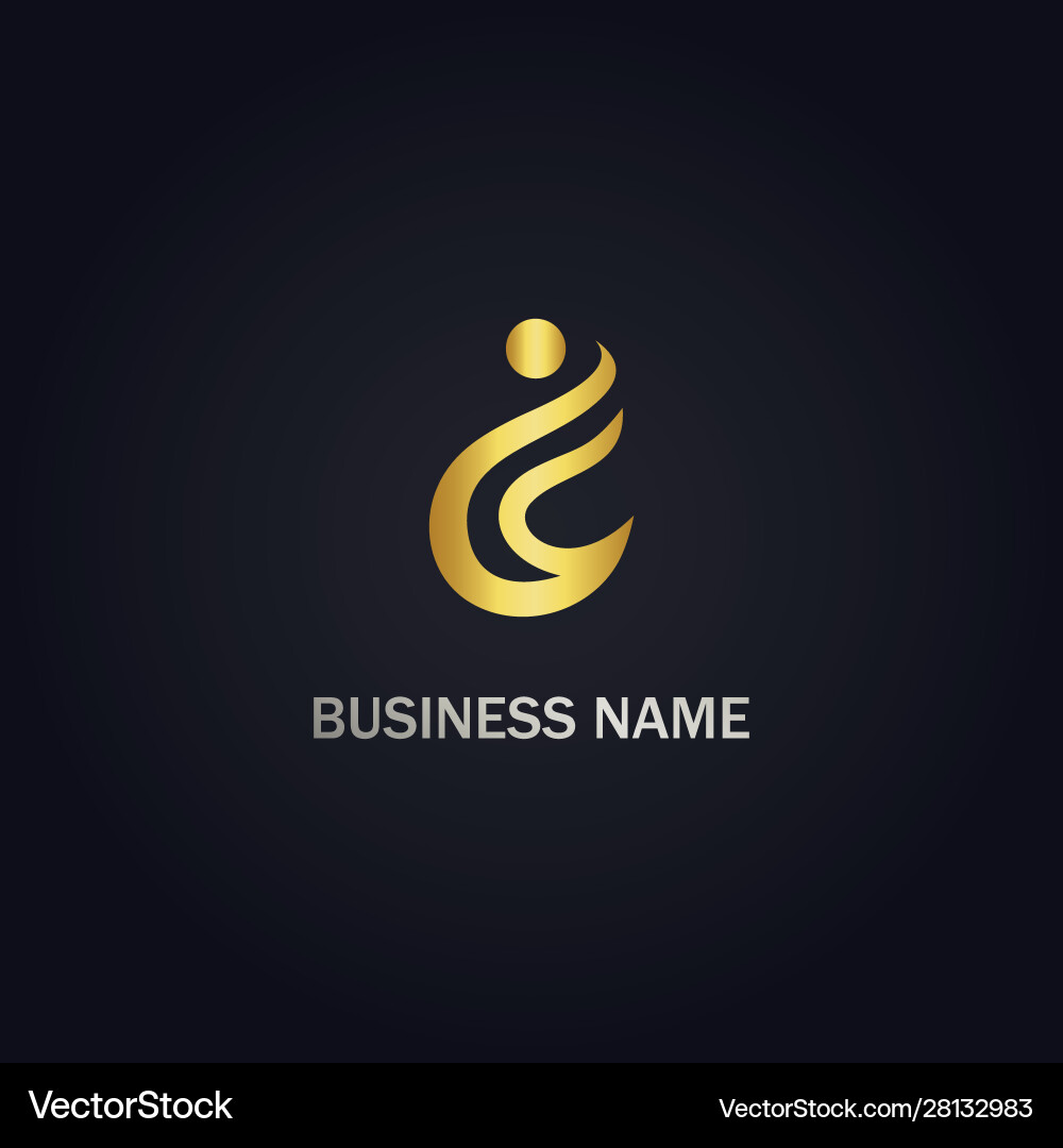 Abstract Human Form Logo Royalty Free Vector Image