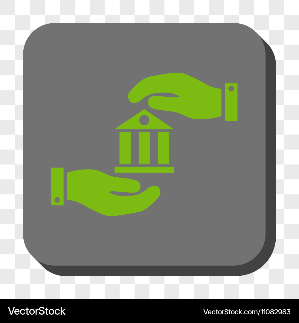 Bank service rounded square button Vector Image