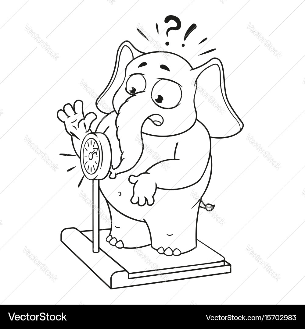 Cartoon characters weighed on the scales vector image