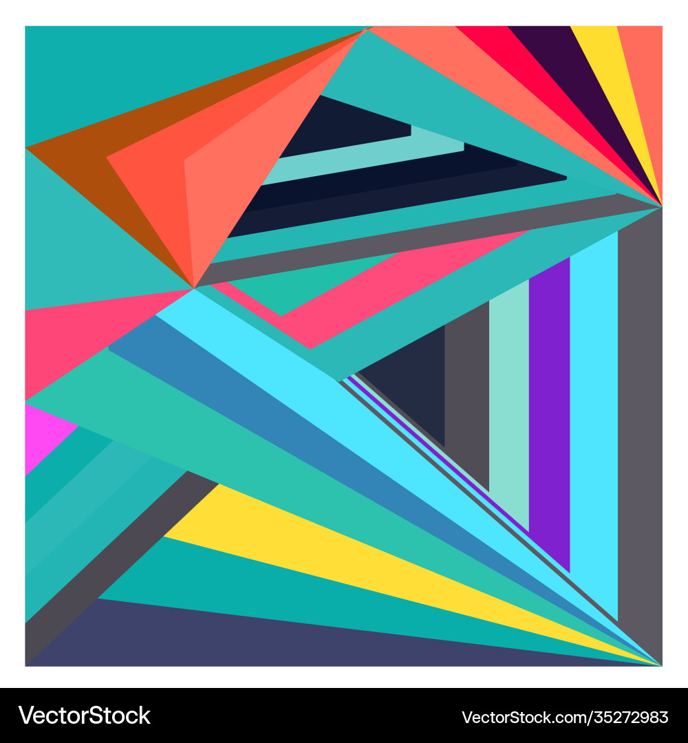 Colorful geometric and curve background pattern Vector Image