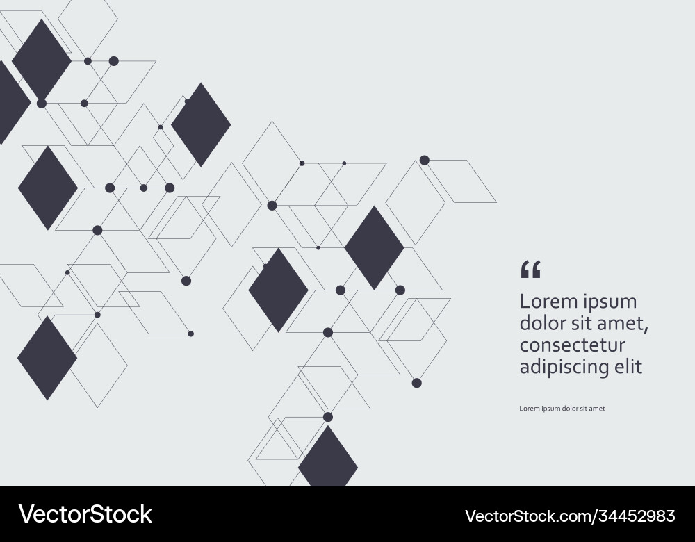Connection with dots lines gray squares Connection with dots lines gray squares vector image