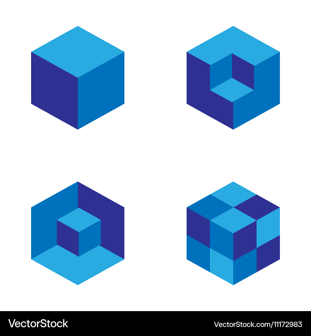 Geometric Cube Pattern vector image