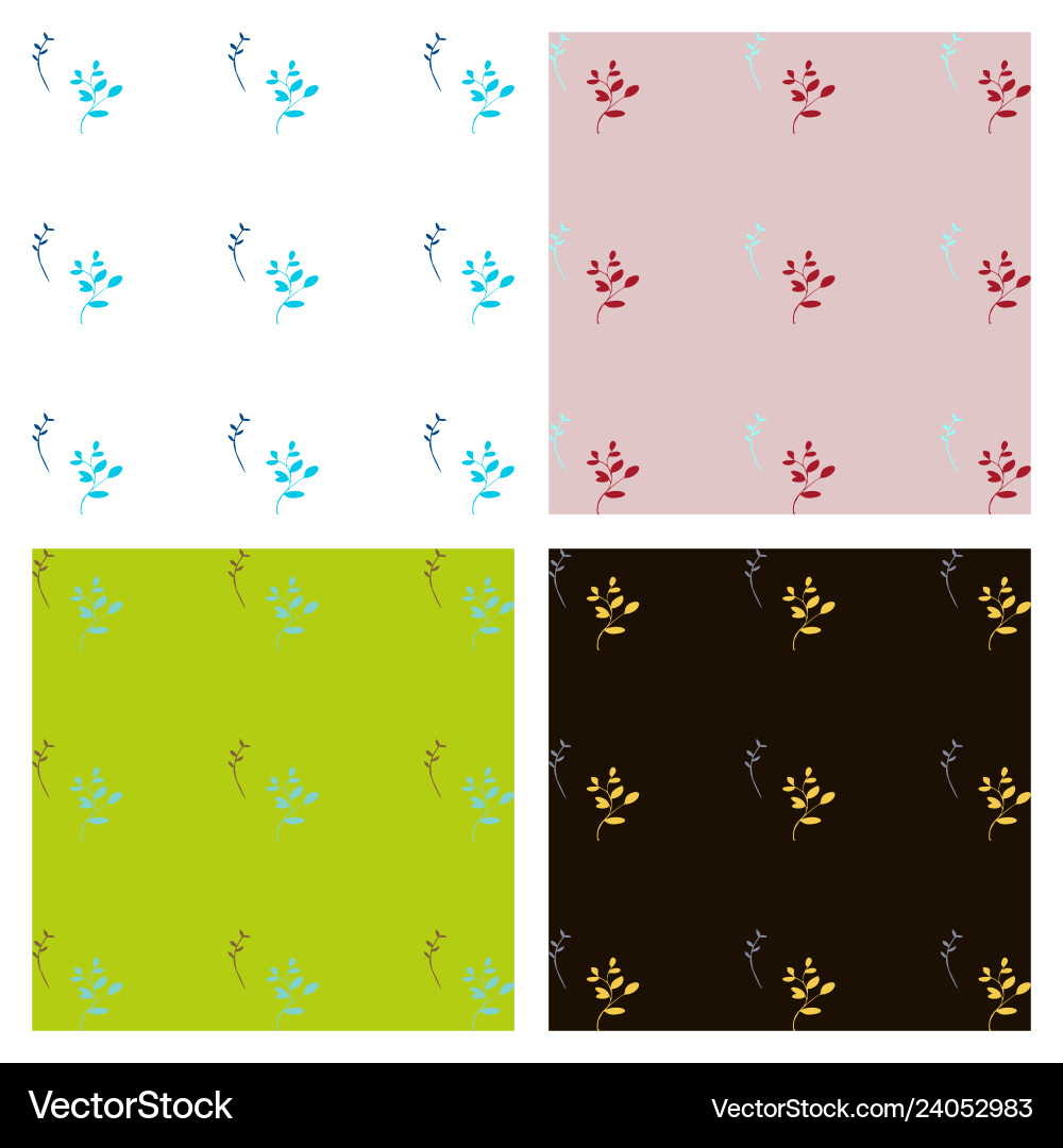 Leaves pattern endless background seamless vector image