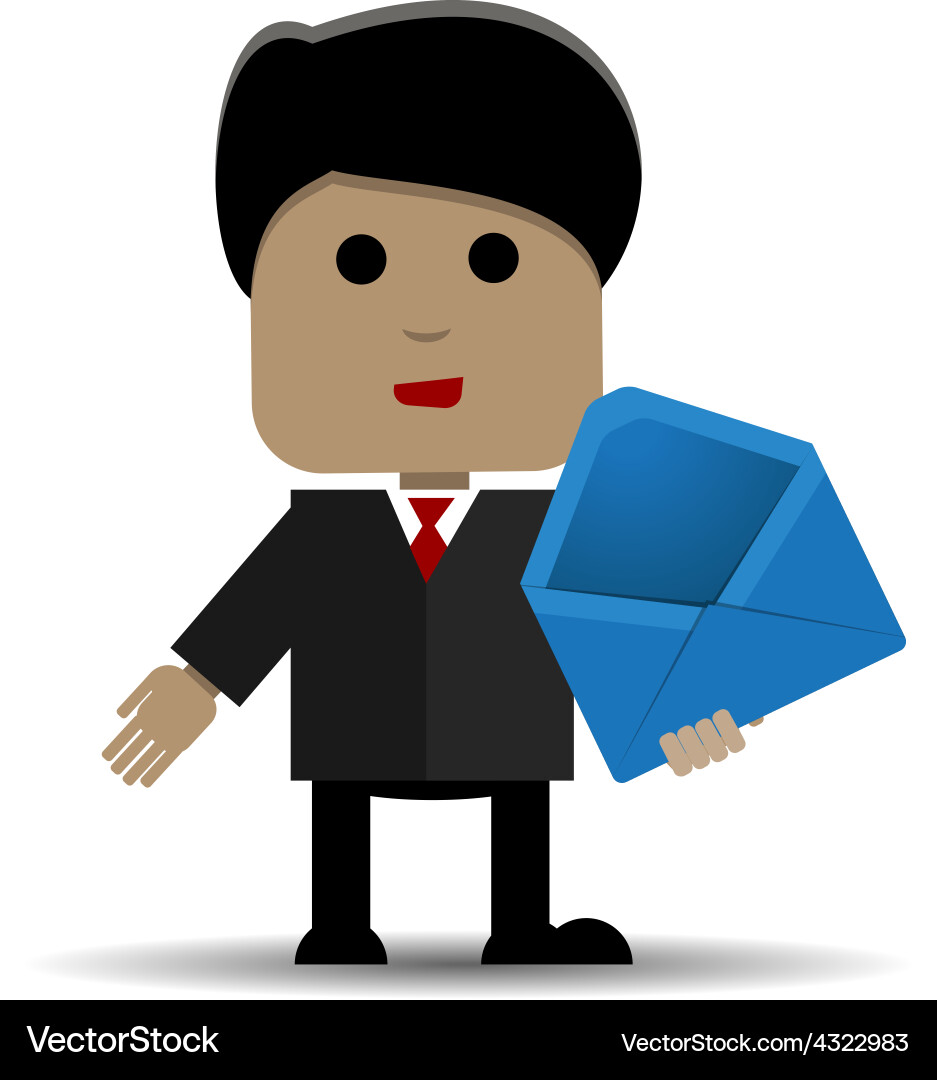 Man with an envelope vector image