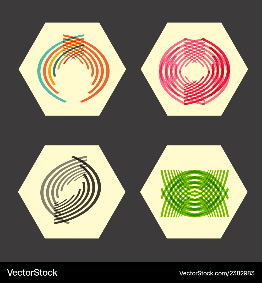 Set elements of a simple design vector image