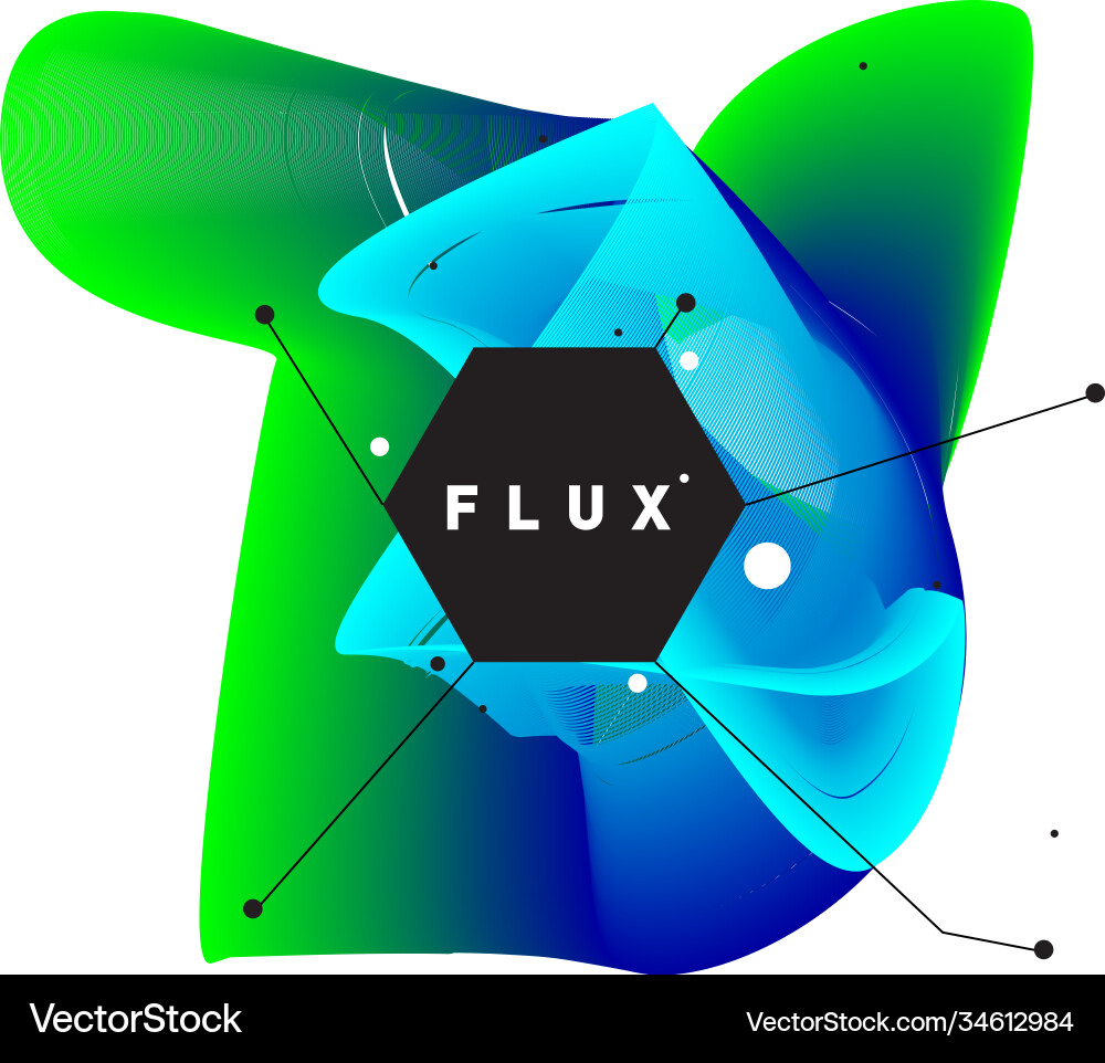 3d colorful wave background dynamic flux effect 3d colorful wave background dynamic flux effect Vector Image