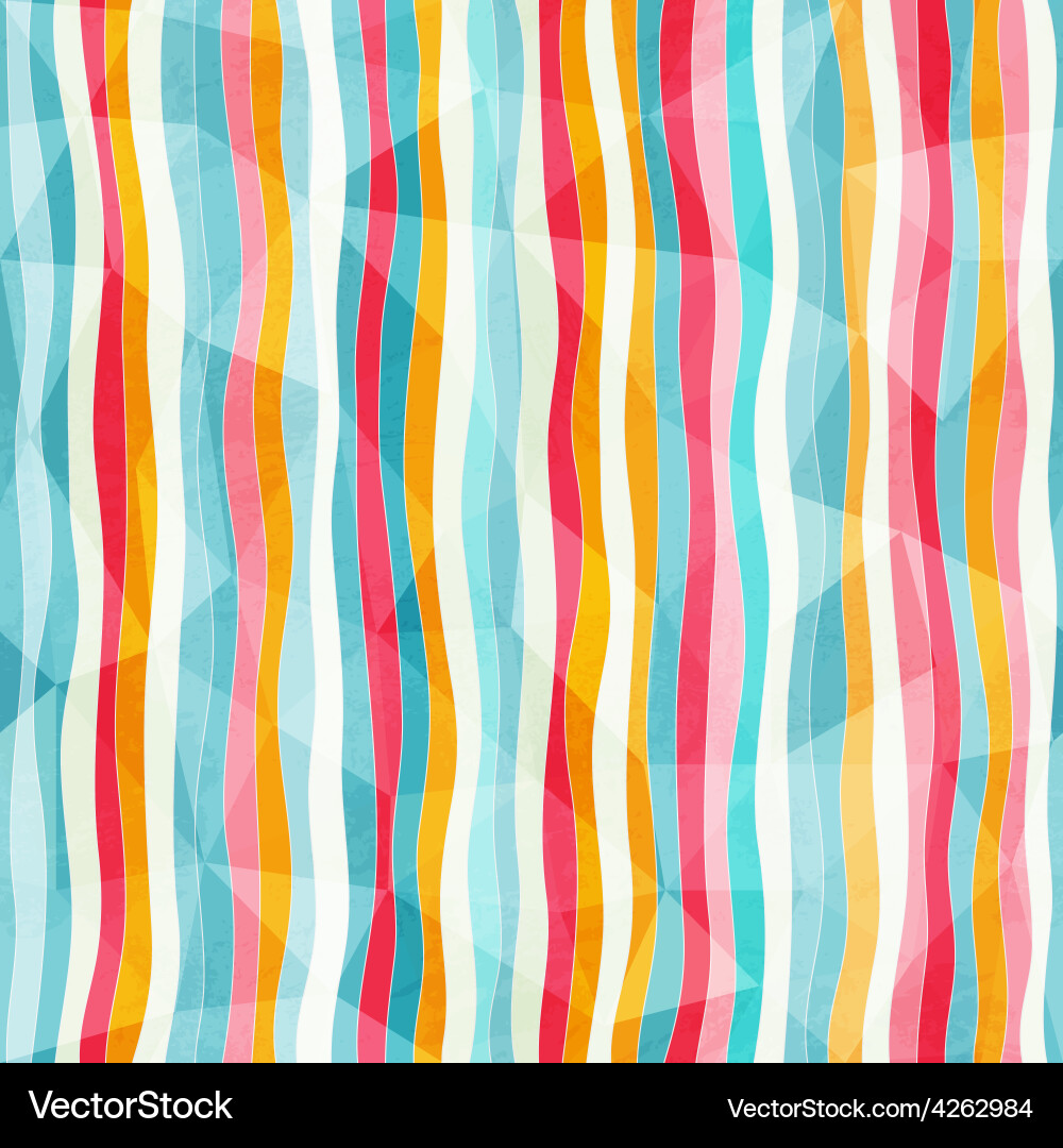 Abstract color lines seamless pattern with paper vector image