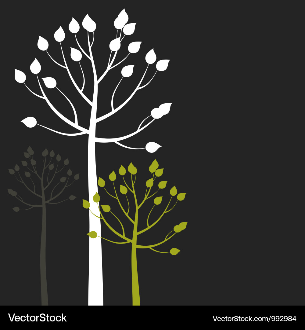 Abstract Tree Silhouettes vector image