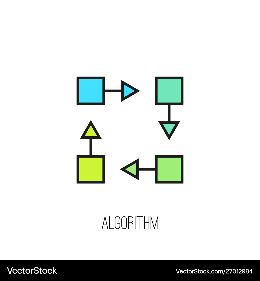 Algorithm Icon - Software vektorbild