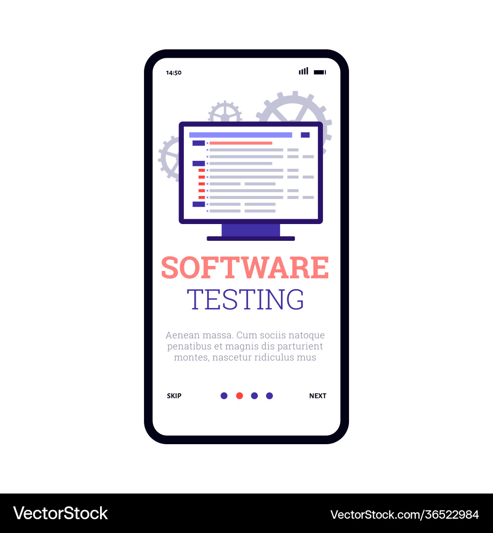 Bildschirm mit Codetest oder Debugging Bildschirm mit Codetest oder Debugging vektorbild