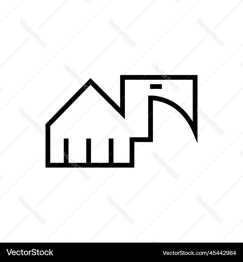 Camel icon in line art style on white background Vector Image