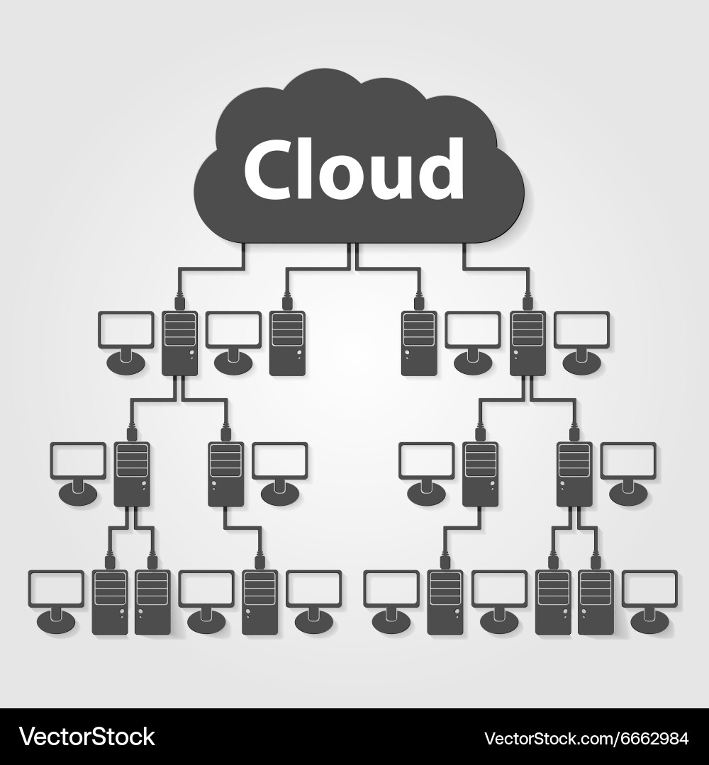 Cloud computing concept modern design template vector image