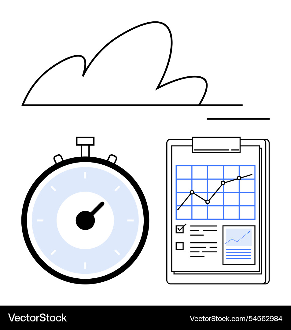 Cloud computing performance measuring efficiency Cloud computing performance measuring efficiency vector image