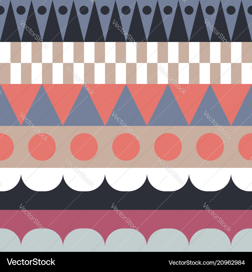 Color block rows seamless pattern vector image
