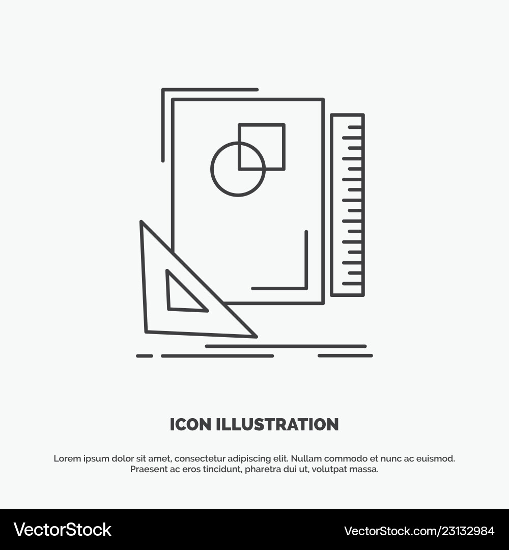 Design layout page sketch sketching icon line vector image