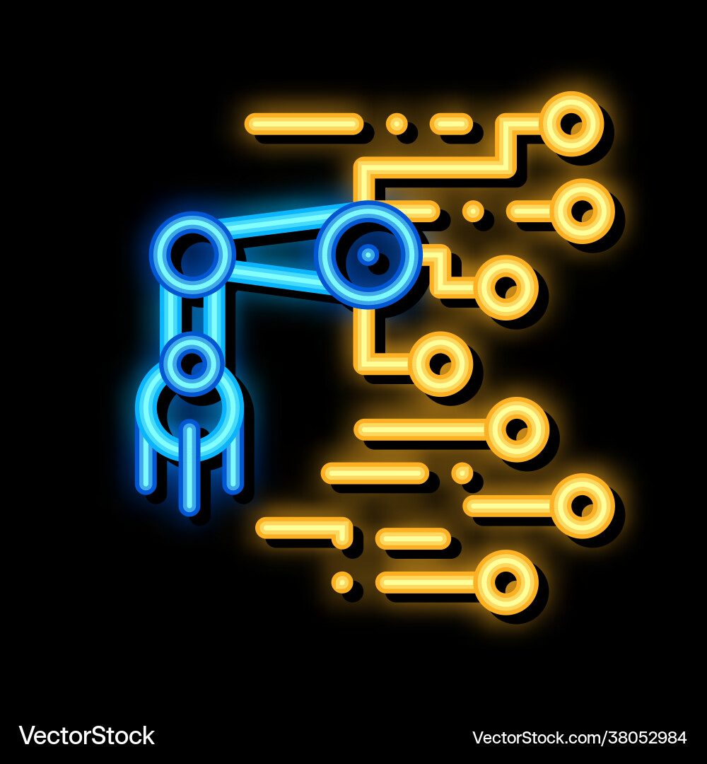 Robot microchip outline Robot microchip outline vector image