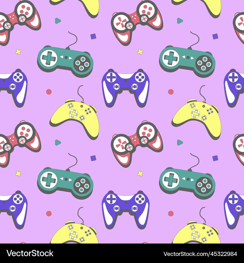 Seamless pattern gamepad controller Seamless pattern gamepad controller vector image