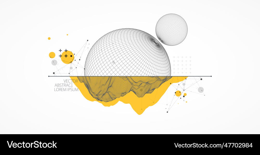 Sphere theme with connected lines in technology Sphere theme with connected lines in technology vector image