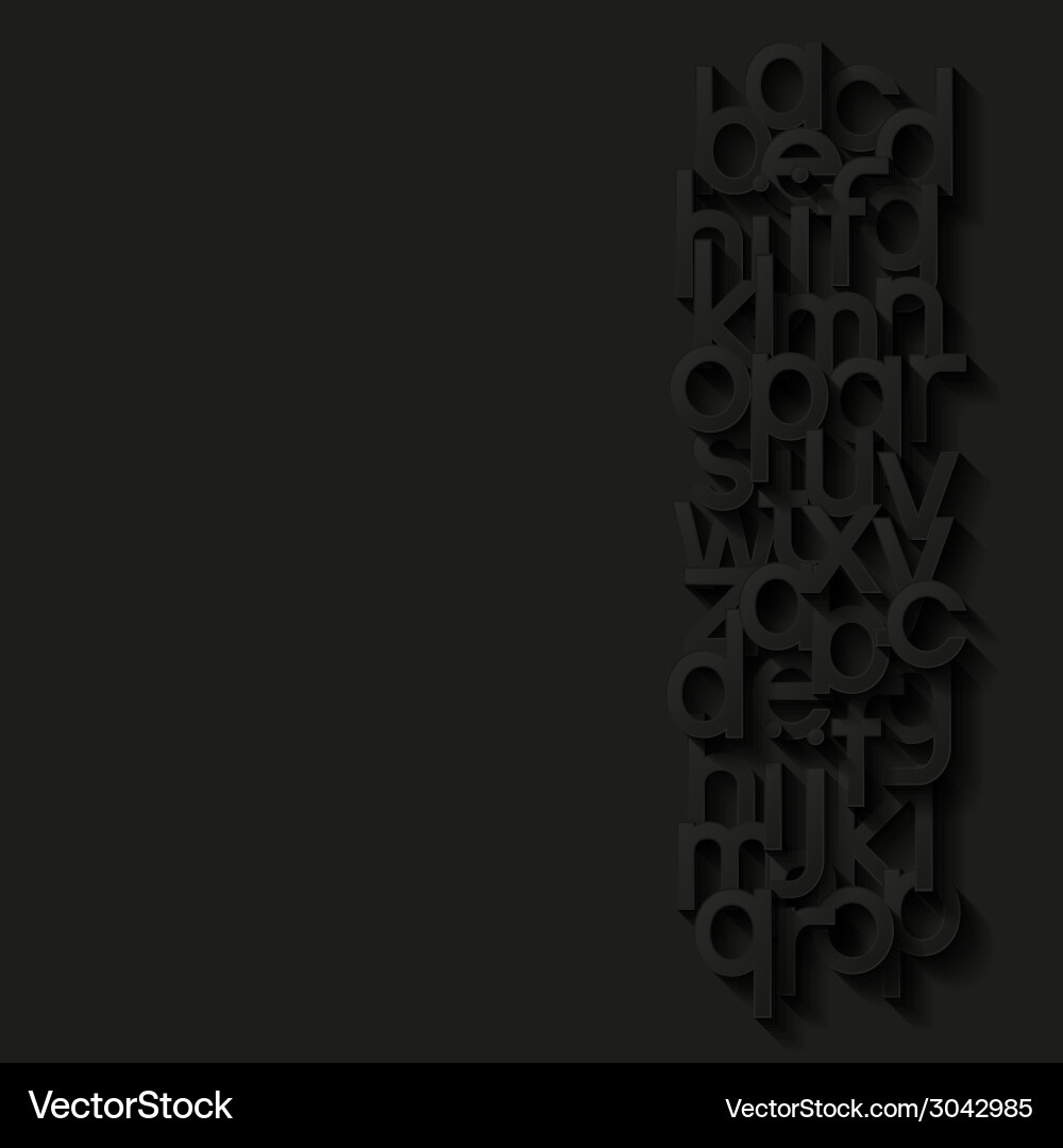 Abstract background with alphabet vector image