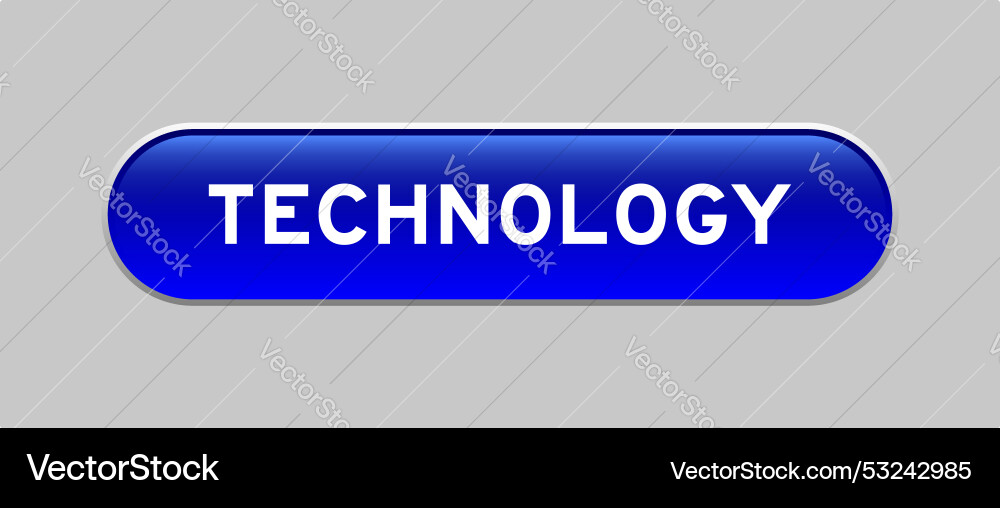 Blue color capsule shape button with word Blue color capsule shape button with word vector image