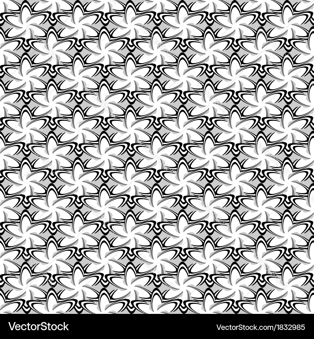 Design seamless uncolored decorative pattern Vector Image