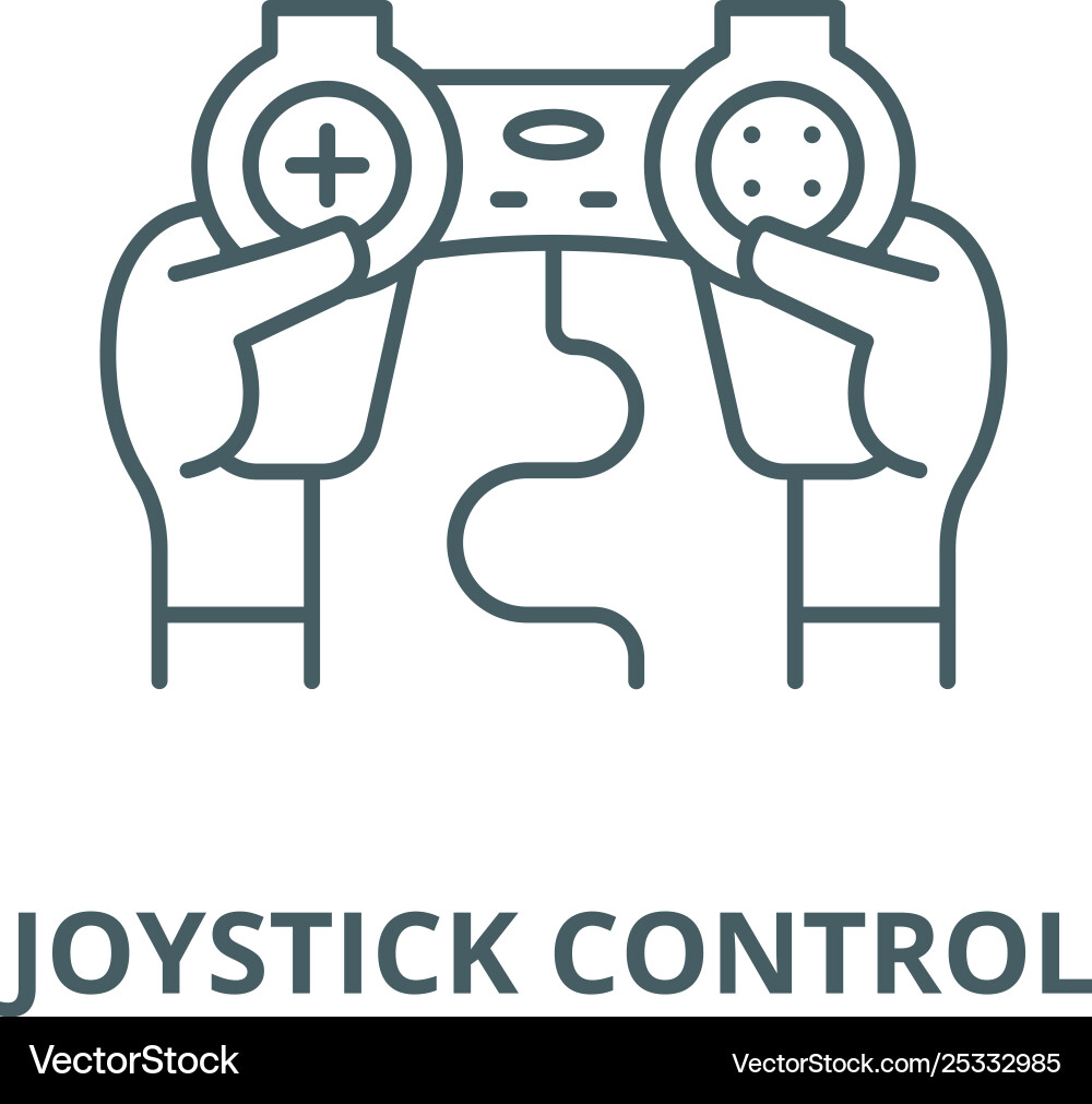 Joystick control line icon linear concept Joystick control line icon linear concept vector image
