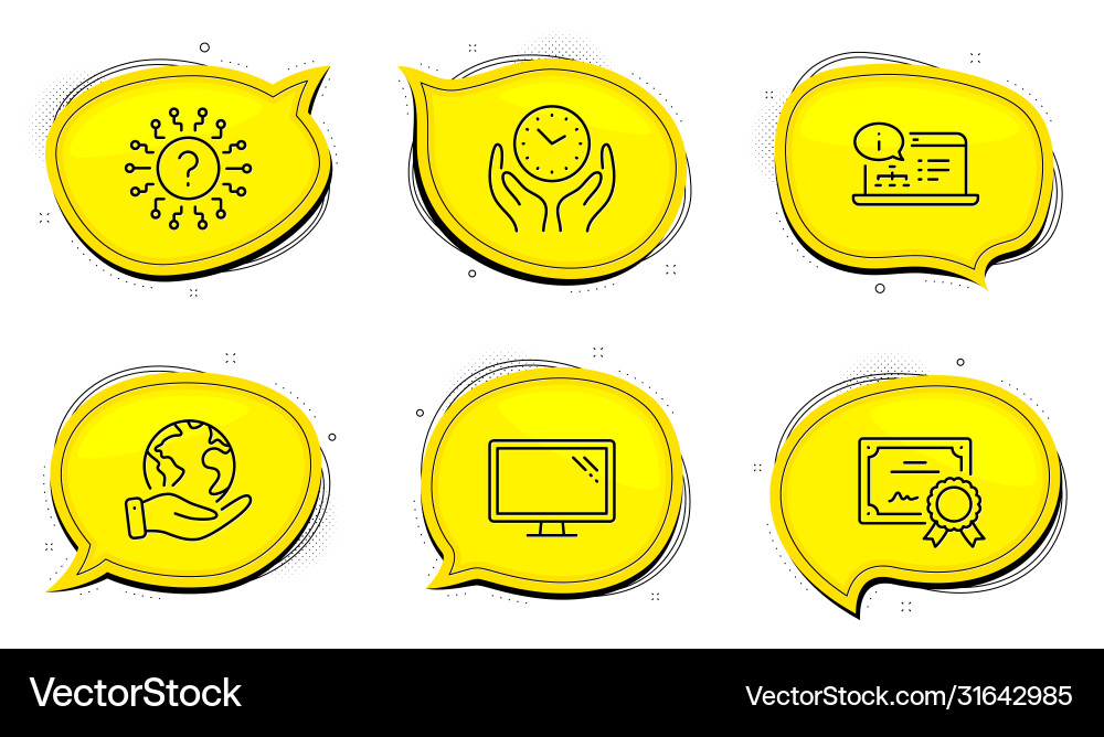 Safe time question mark and online documentation Vector Image