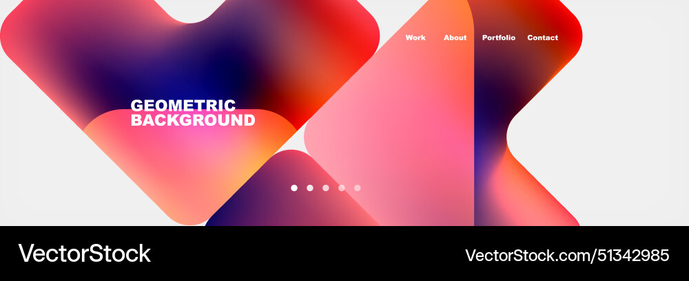 Square internet web page design template Vector Image