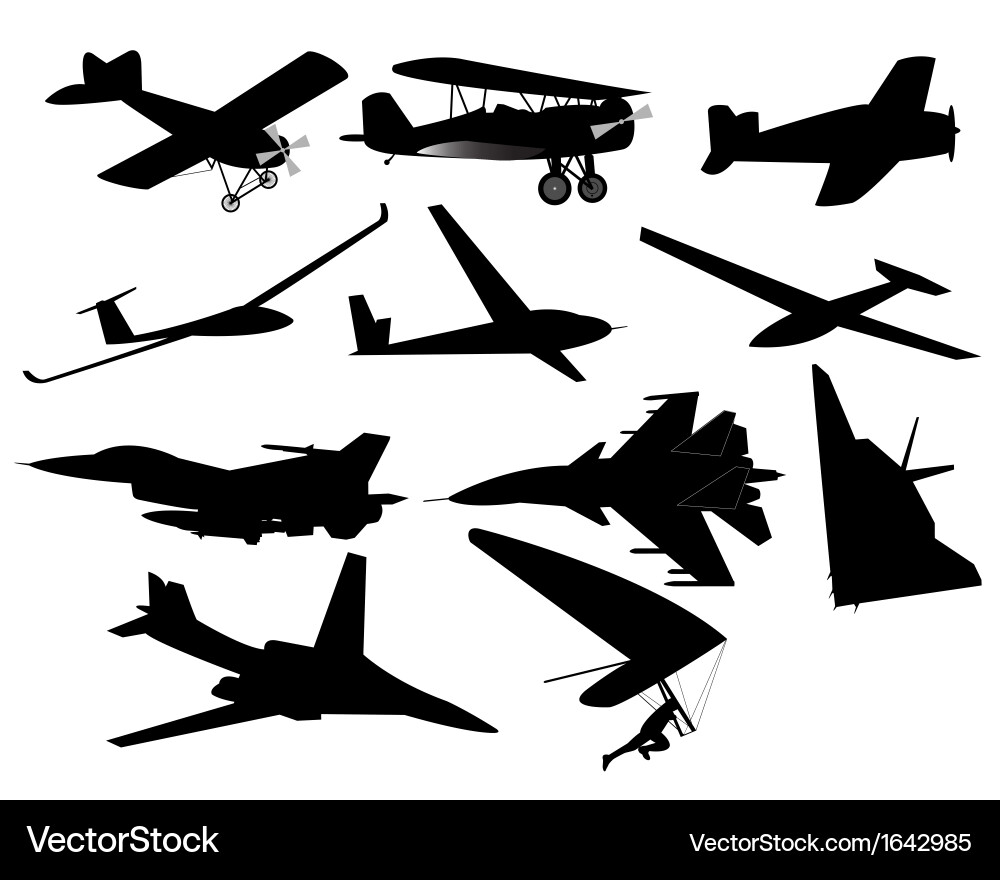 Various Aircraft vector image